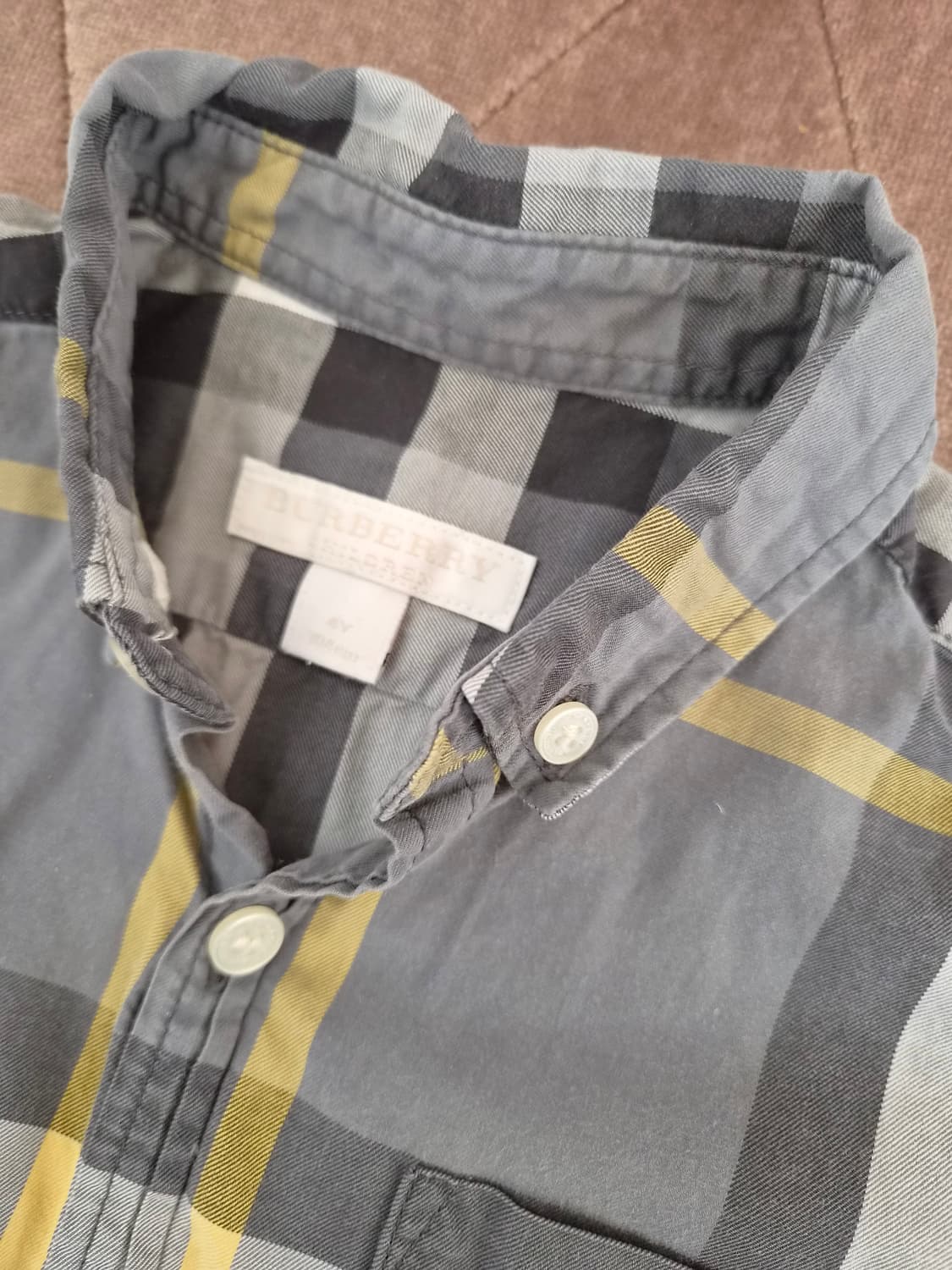 버버리 키즈 체크반팔셔츠 4Y사이즈 상품이미지6