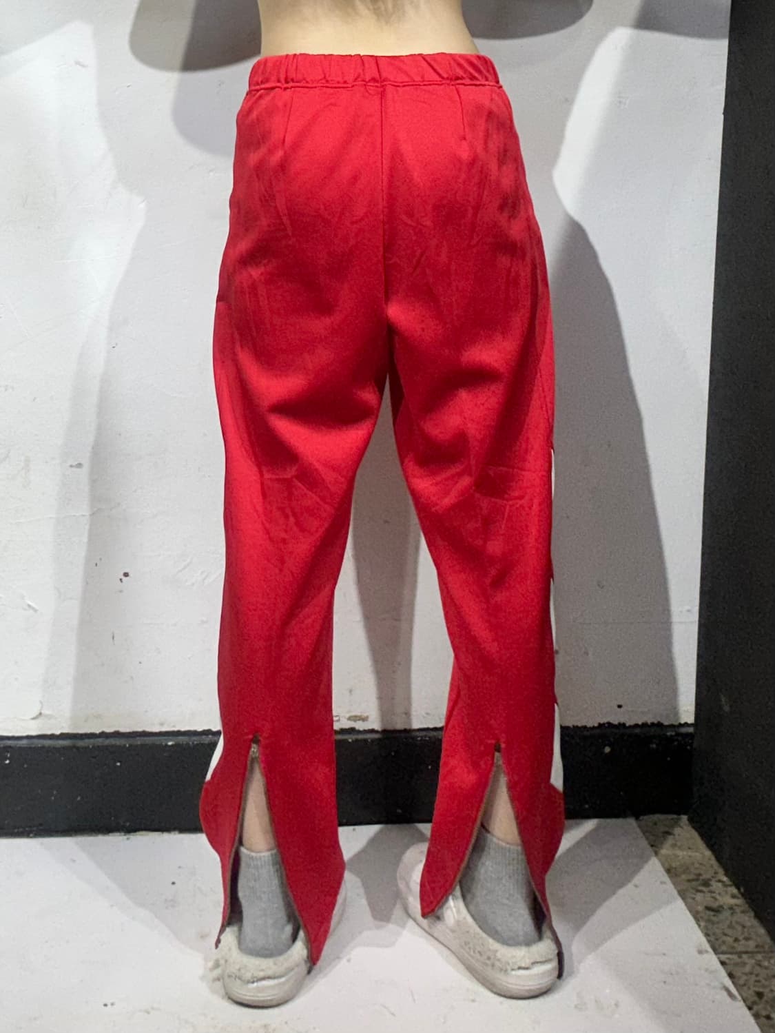 90s 아디다스 이큅먼트 와이드 레드 화이트 스몰 로고 추리닝 바지 L 상품이미지3