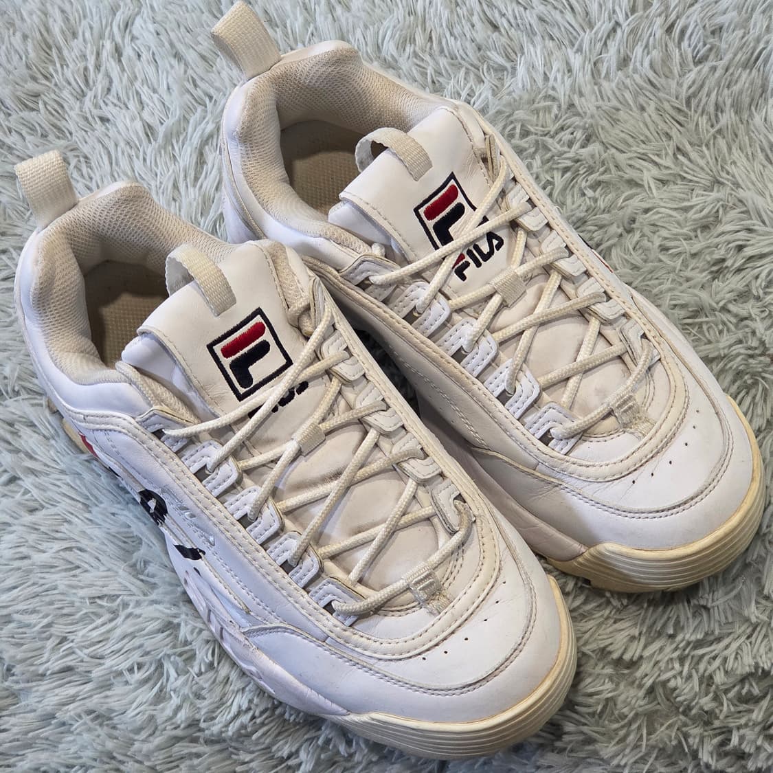 6q-22:휠라 디스럽터 2 프리즘 로고 화이트 (260mm) 상품이미지5