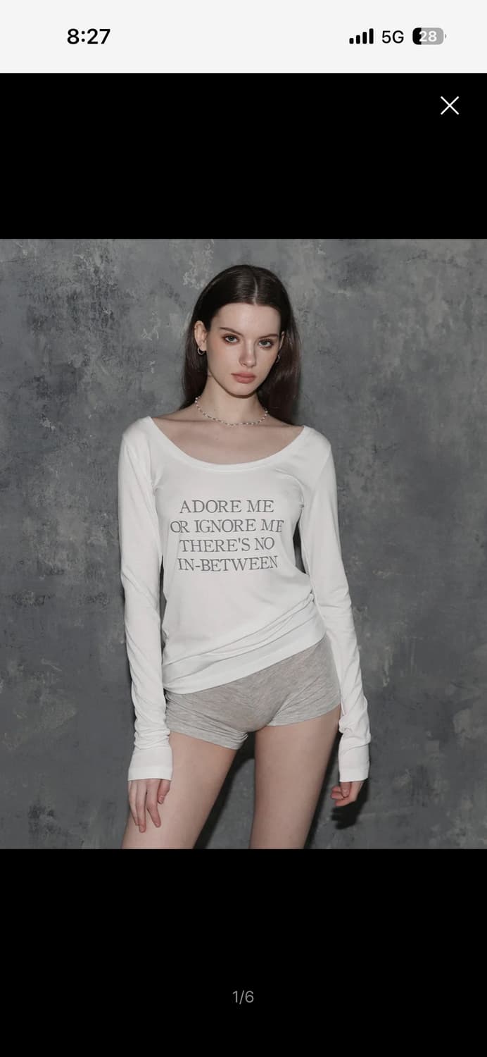 메고렌 서울 ADORE ME 루즈핏 롱슬리브 화이트 상품이미지1