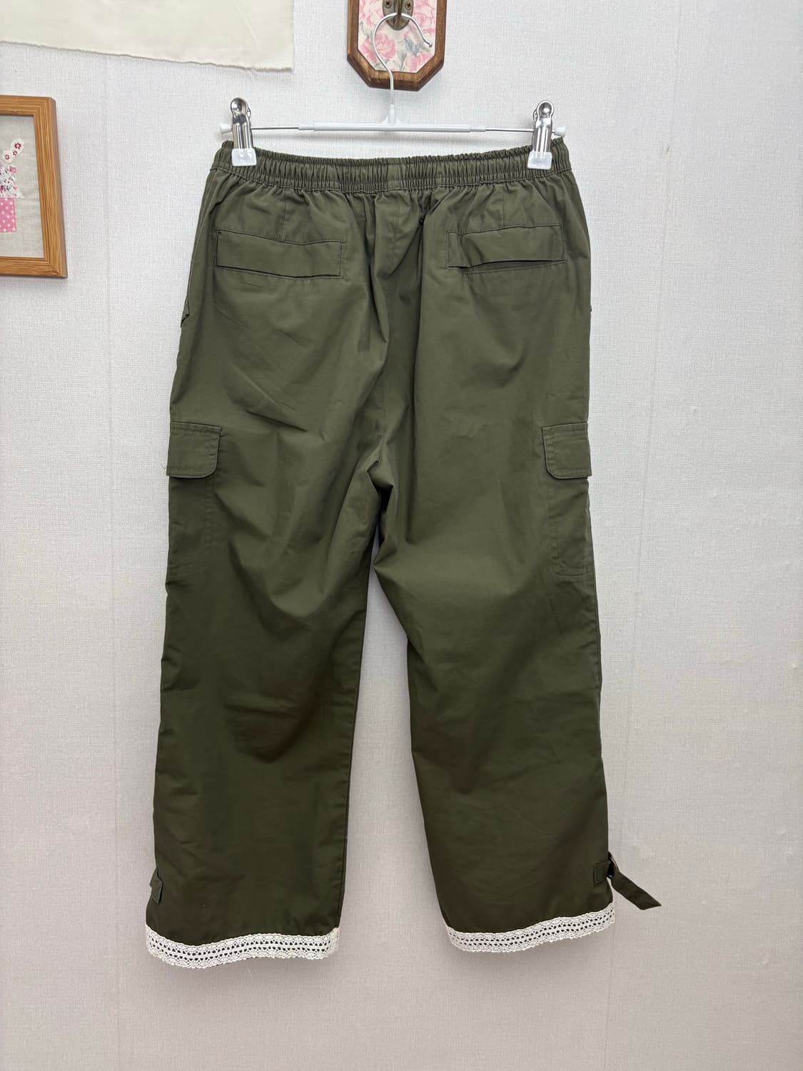 카키 레이스 7부 팬츠 상품이미지4