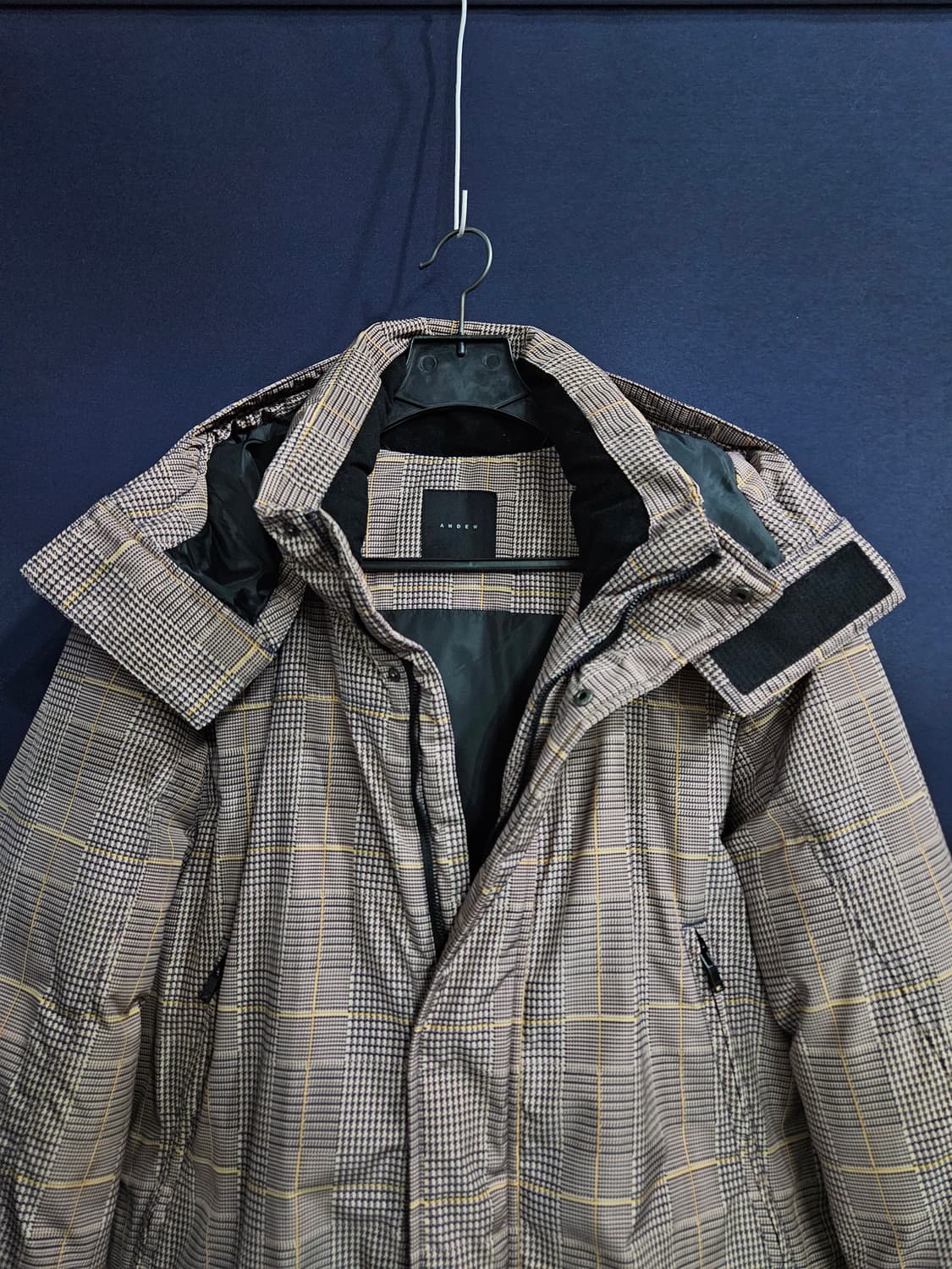 ANDREW 앤듀 스트라이프 체크 남성 100 덕다운  상품이미지8