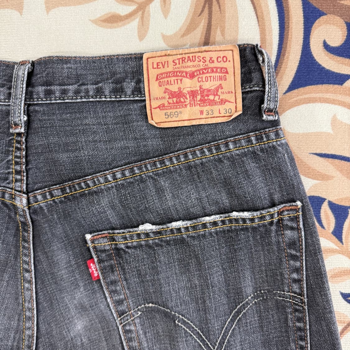(33)00s 리바이스 Levis 569 흑청데님팬츠(루즈핏) 상품이미지2