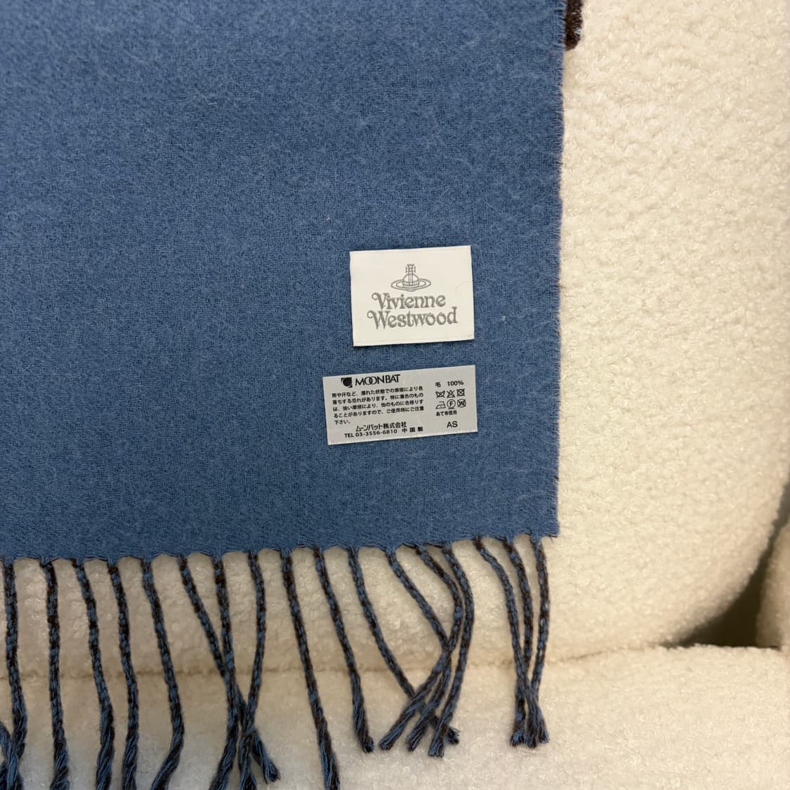 비비안웨스트우드 리버시블 빅로고 머플러 브라운 상품이미지4