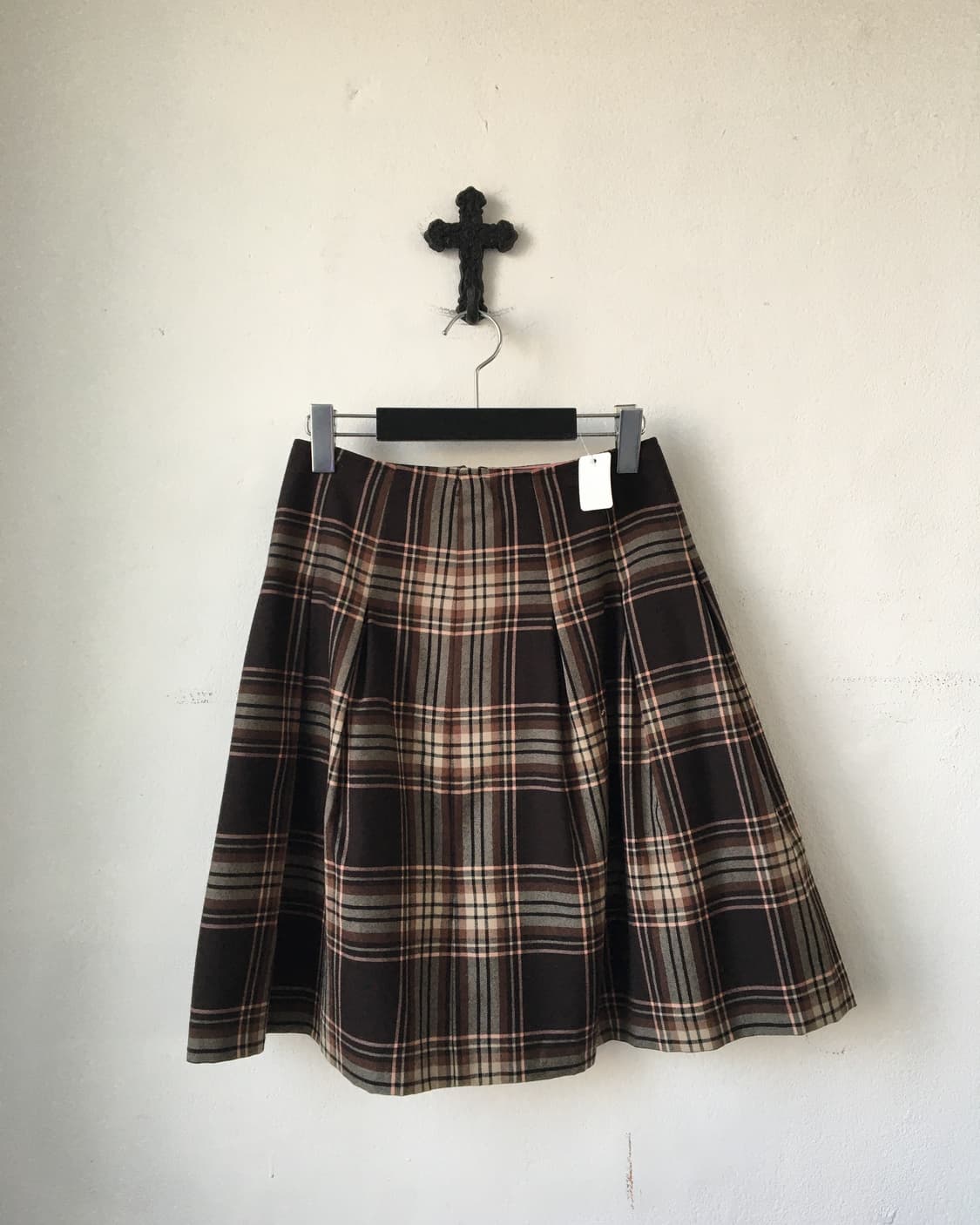 Check pattern pleats skirt 상품이미지1