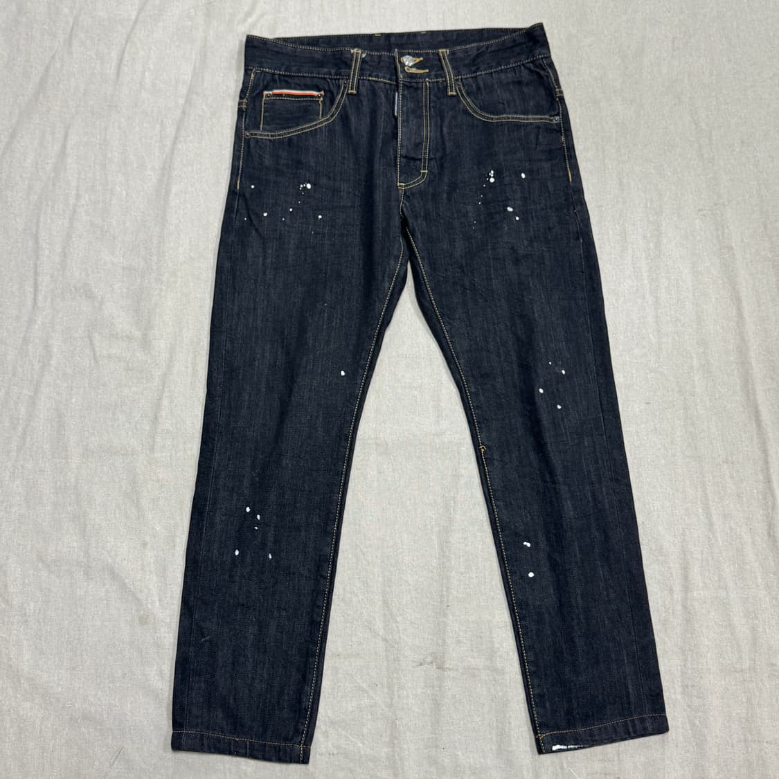 디스퀘어드2 오렌지라인 페인팅 데님팬츠 48 상품이미지4