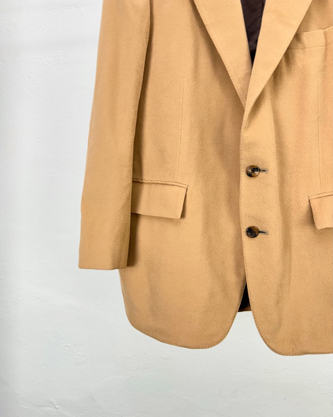 90s 폴로 랄프로렌 캐멀 테일러드 2b 울 블레이저 자켓 상품이미지4