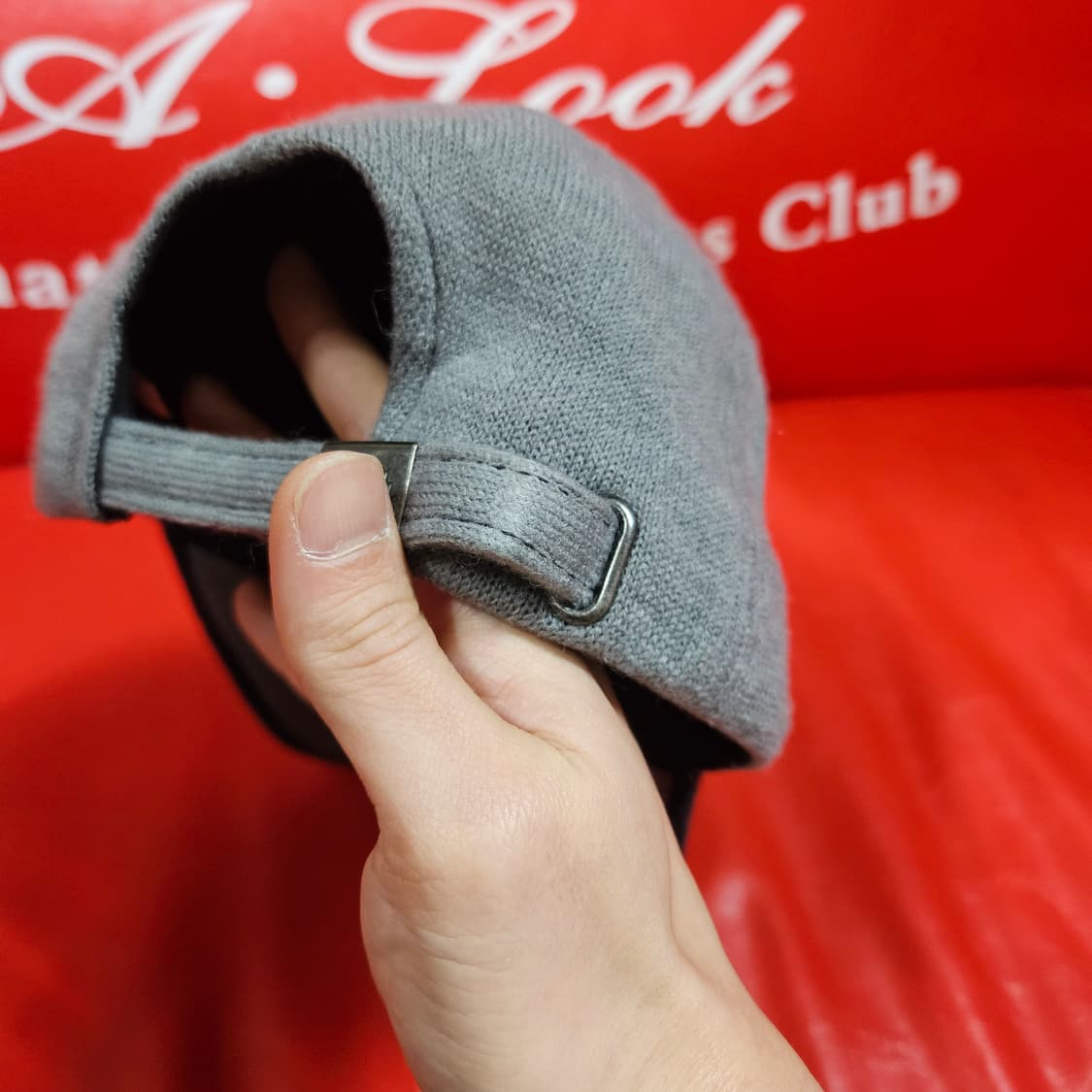 본터치(Vondutch) Y2k 빅로고 니트 블럭 볼캡  상품이미지6