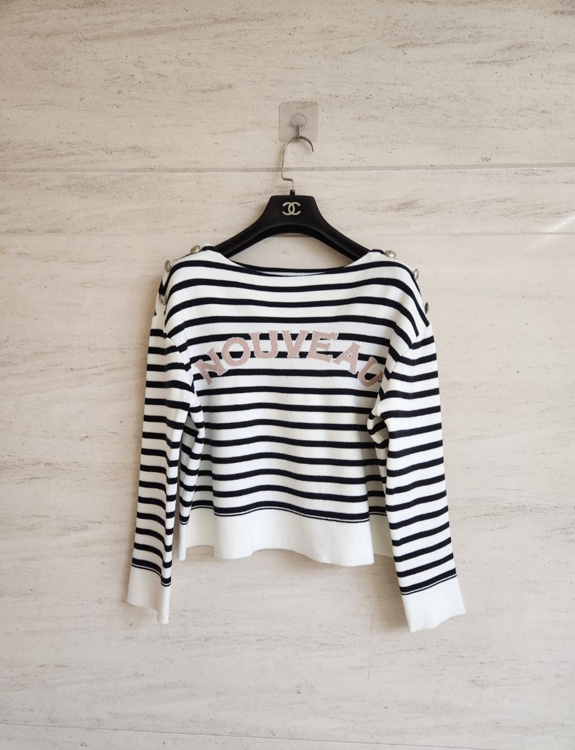 나이스클랍 스트라이프 자카드 니트 탑 프리사이즈 상품이미지6