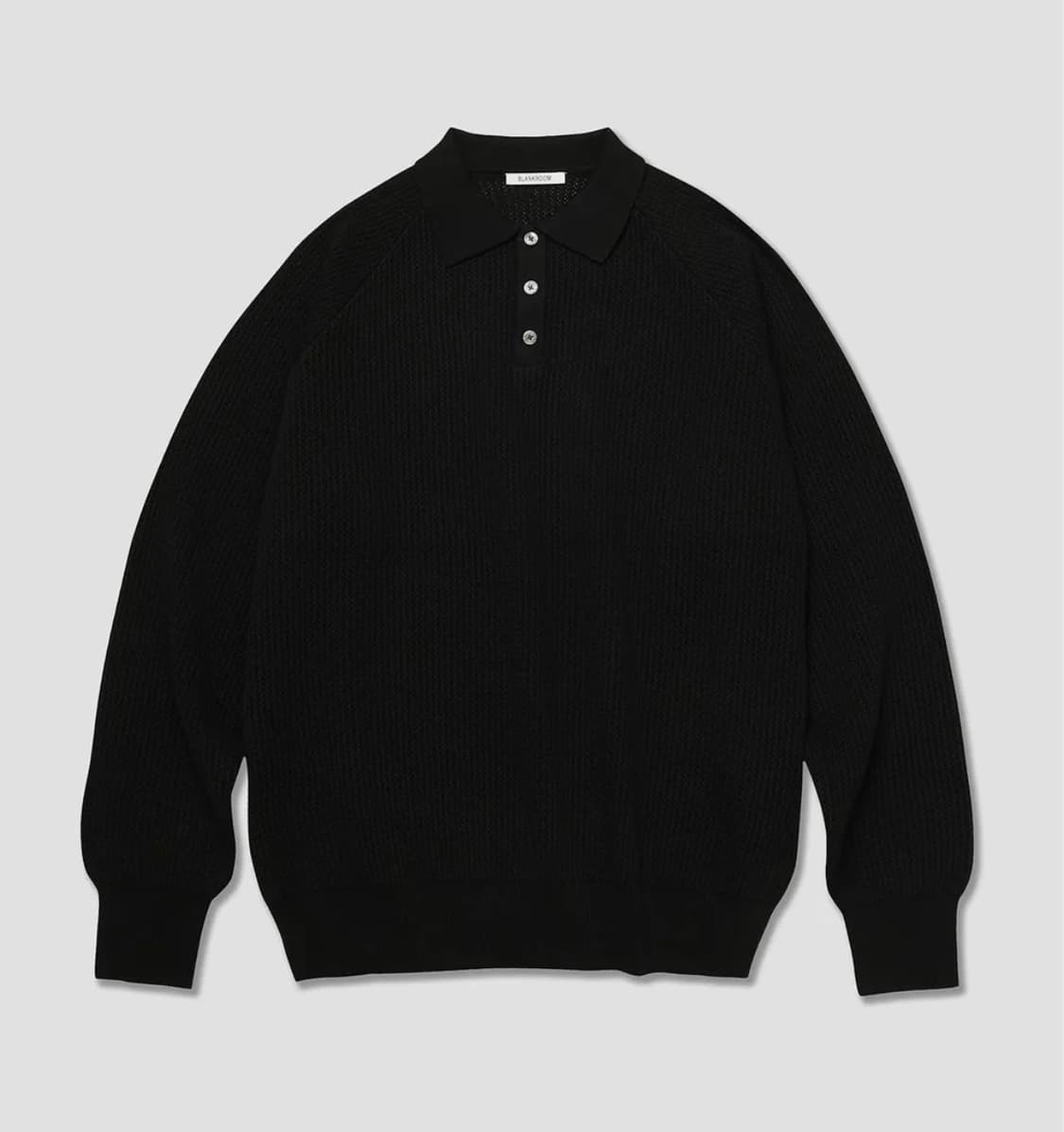 (3) 블랭크룸 래글런 롱 슬리브 니트_BLACK 상품이미지1