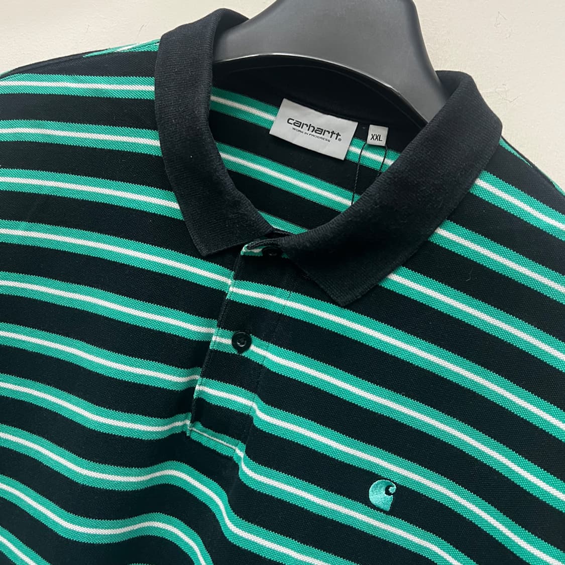 칼하트 WIP S/S 오클랜드 폴로 스트라이프 카라 반팔티 2XL 상품이미지3