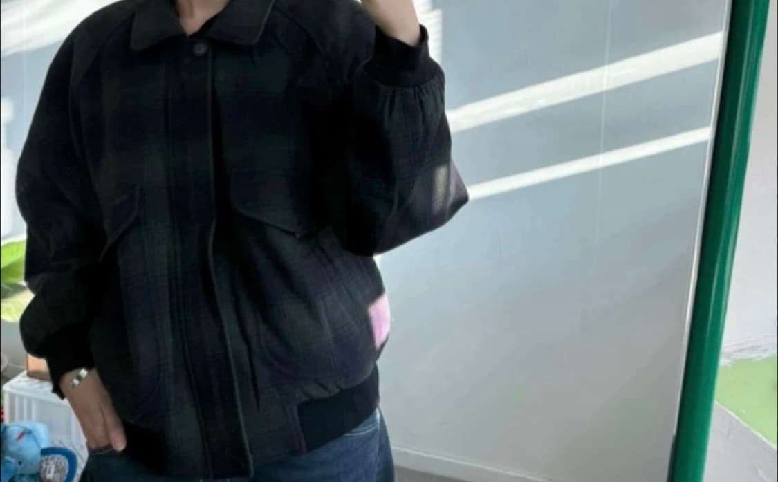 런던포그 체크 봄버 자켓 빈티지 상품이미지1