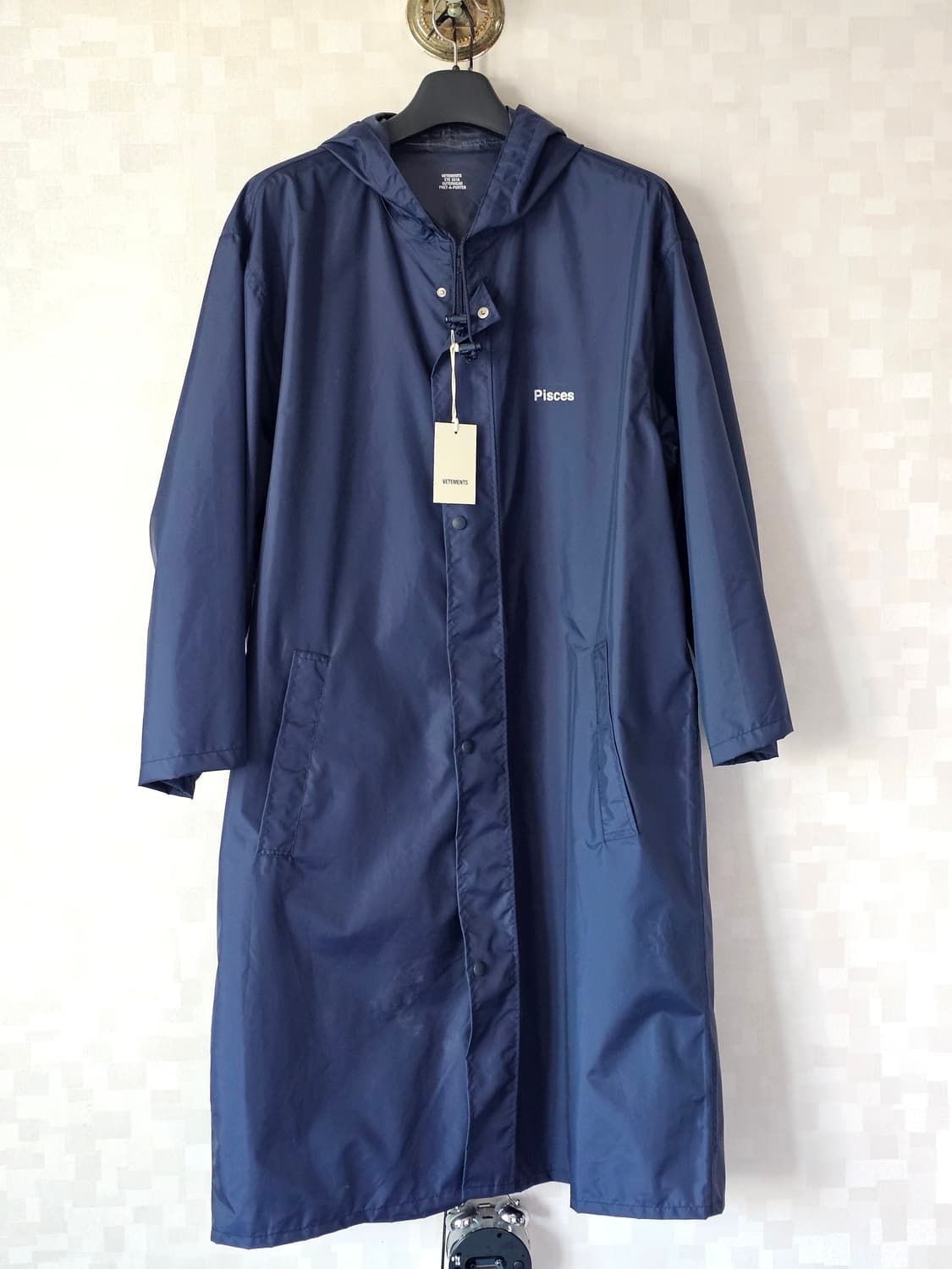 베트멍 물고기자리 롱 레인코트 네이비 상품이미지2