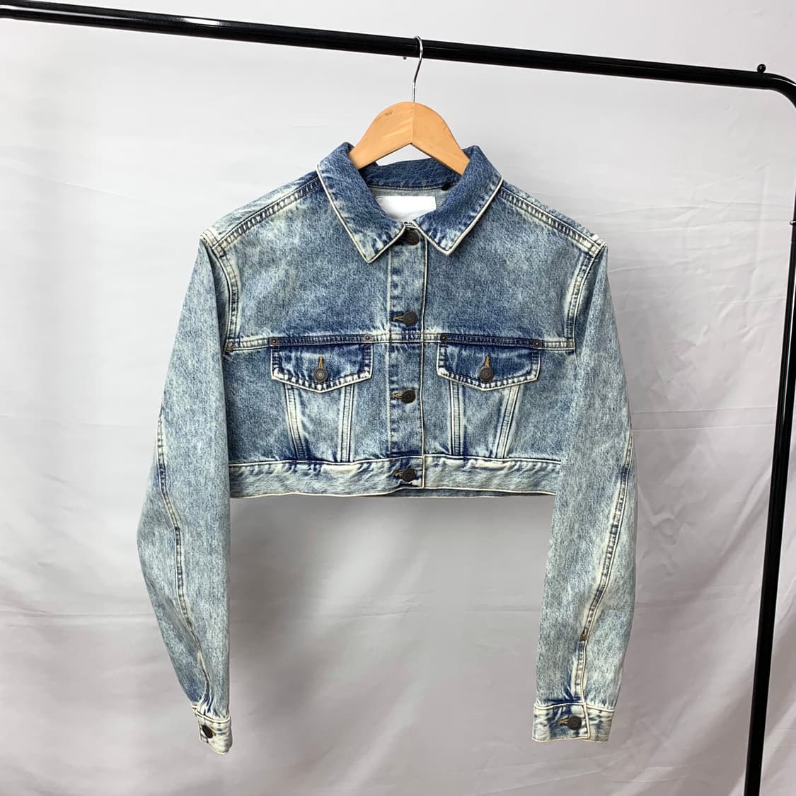 h&m x 모스키노 크롭 데님 자켓 상품이미지3