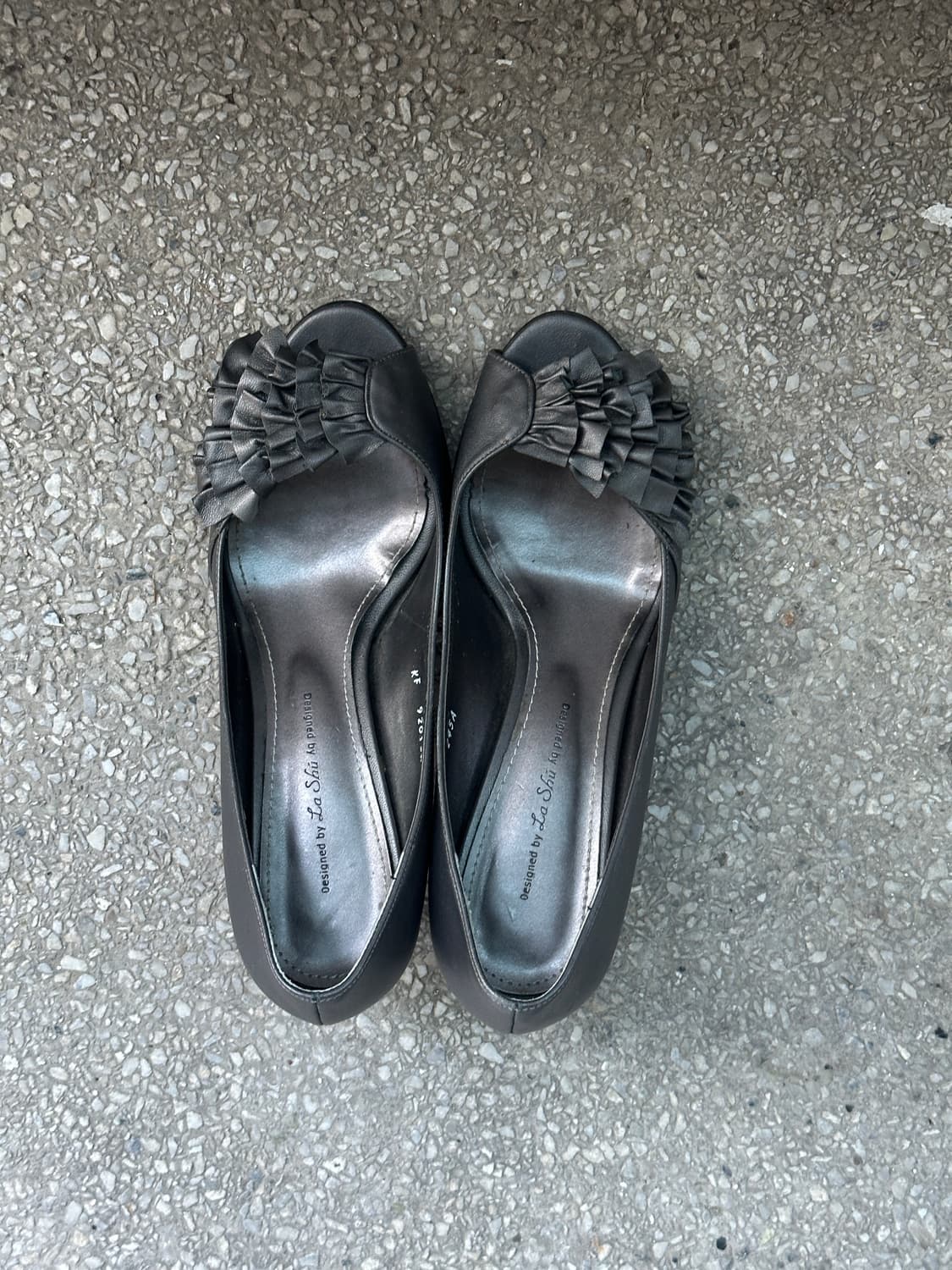 Vintage Ruffle Peep Toe Heels 상품이미지2