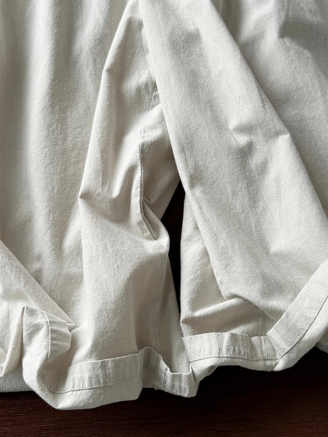 Washed linen rayon banded 3/4 gaucho pan 상품이미지3