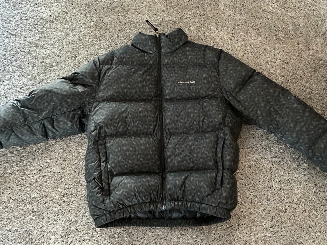 디네댓 레오파드 올리브 패딩 s 상품이미지2