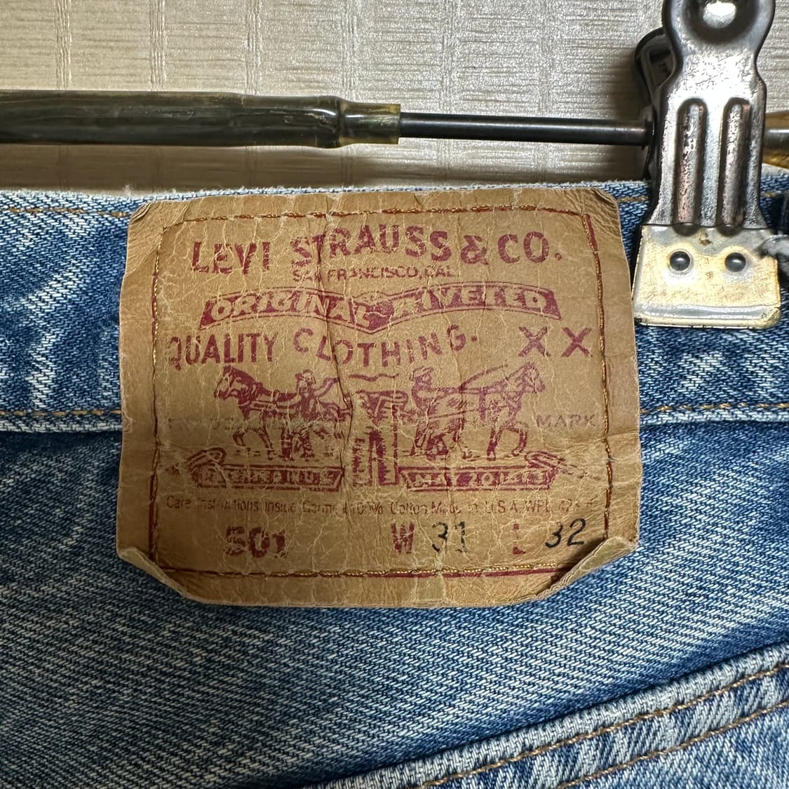 90s 빈티지 리바이스 501 청바지 31사이즈 상품이미지6