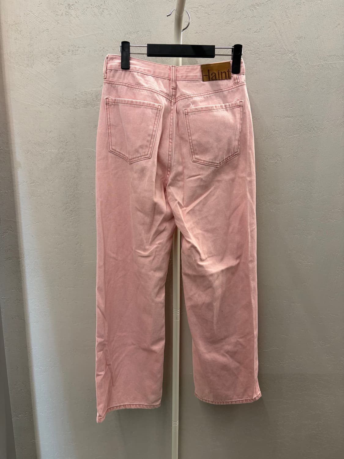 Haint 핑크 와이드 데님 팬츠 M 상품이미지4