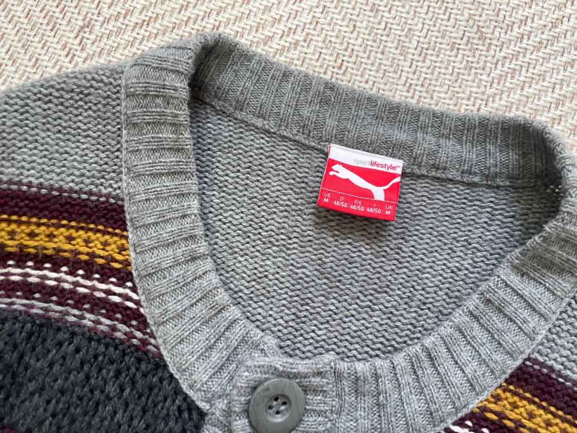 Puma 푸마 그레이 에스닉 버튼 가디건 J04165 상품이미지4