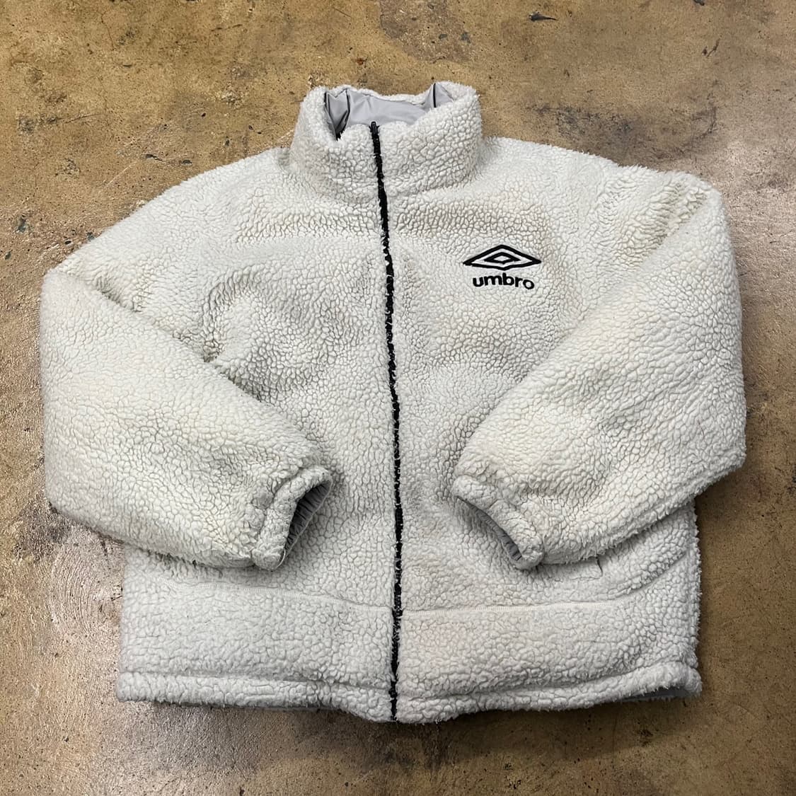 [정품/95] 엄브로 양면 패딩 점퍼 아이보리 b14 상품이미지7