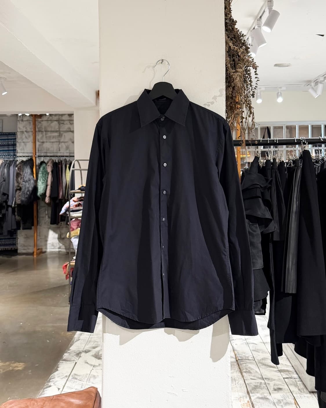 질샌더 블랙 클래식 코튼 롱슬리브 셔츠 상품이미지1