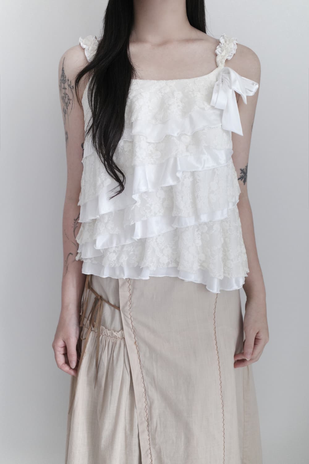 lace frill sleeveless 상품이미지5