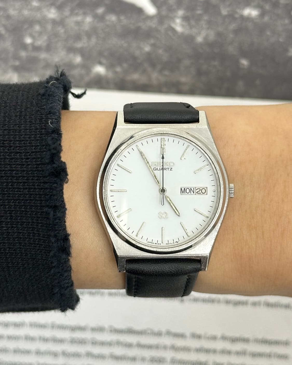 세이코 SQ 실버 쿼츠 시계 상품이미지9