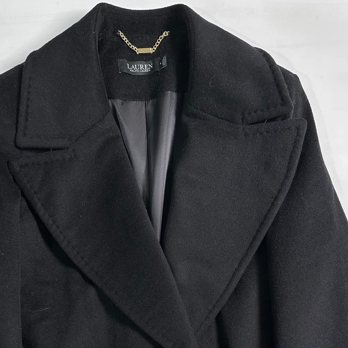 로렌 랄프로렌 블랙 울 코트  상품이미지3