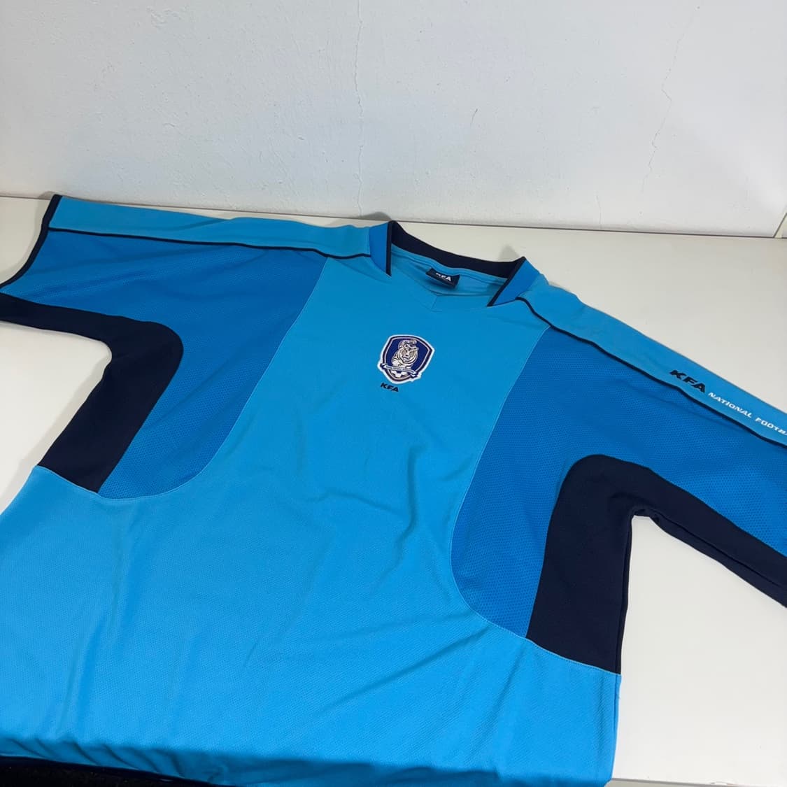 XL 105 KFA 스카이블루 한국국대 트레이닝 축구반팔 상품이미지1