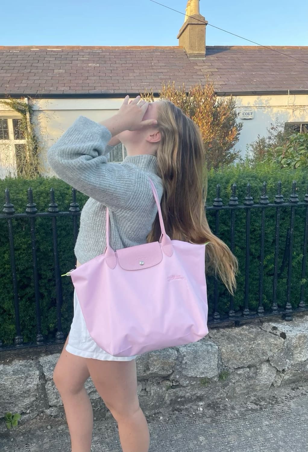 롱샴 르플리아쥬 핑크색 토트백 이너백 포함 상품이미지1