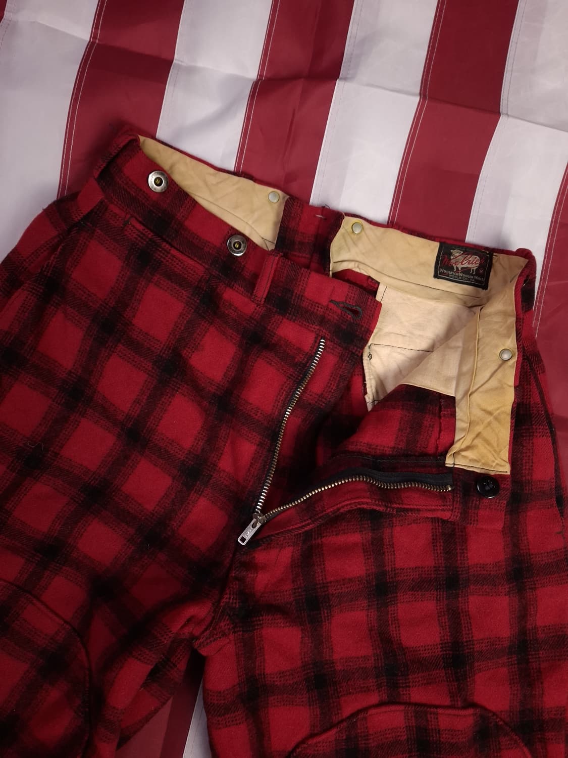 특A 오리지날 60's  울리치 울 버팔로 체크 헌팅 바지 상품이미지6