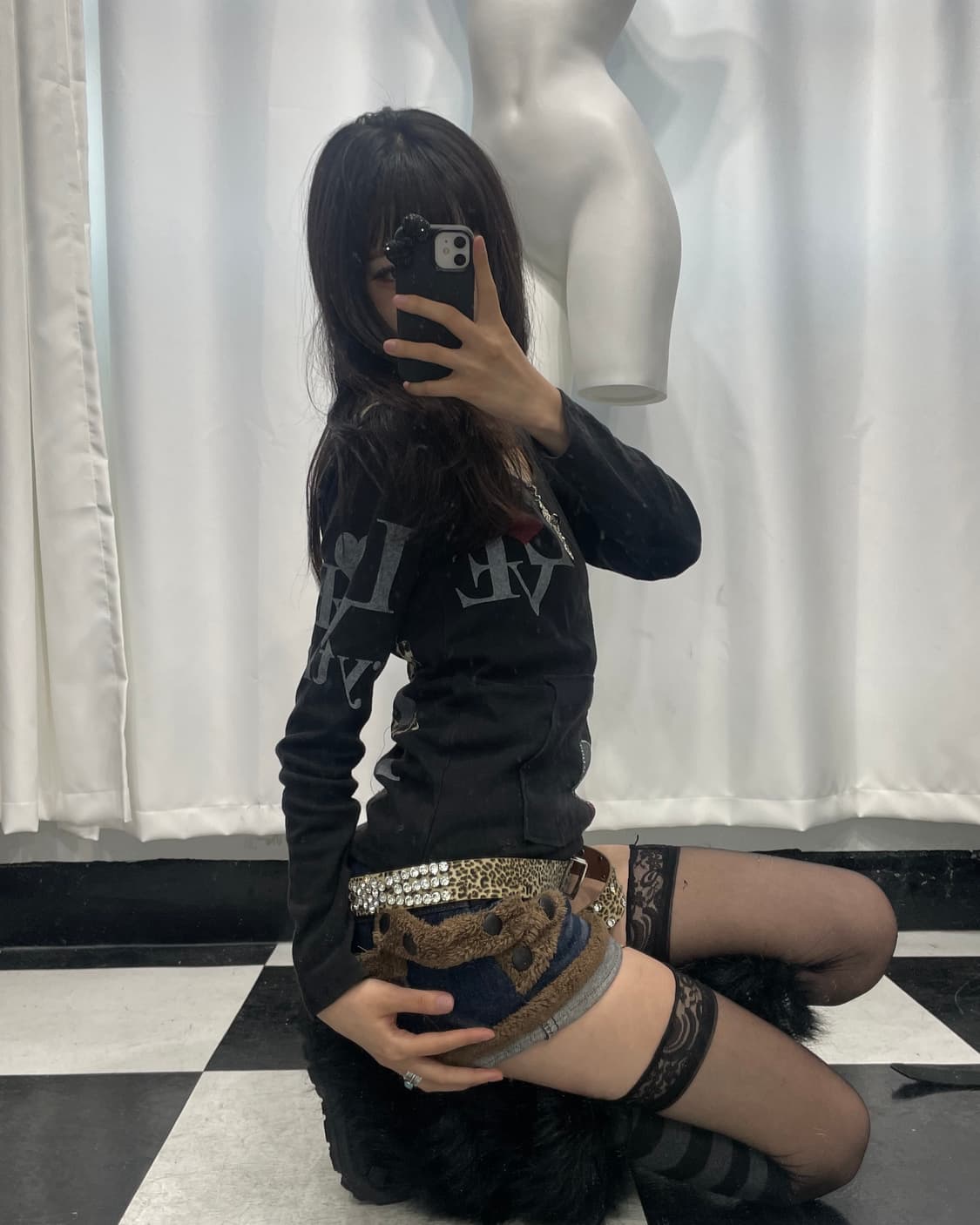 🎸블랙 갸루 후디🎸 상품이미지4