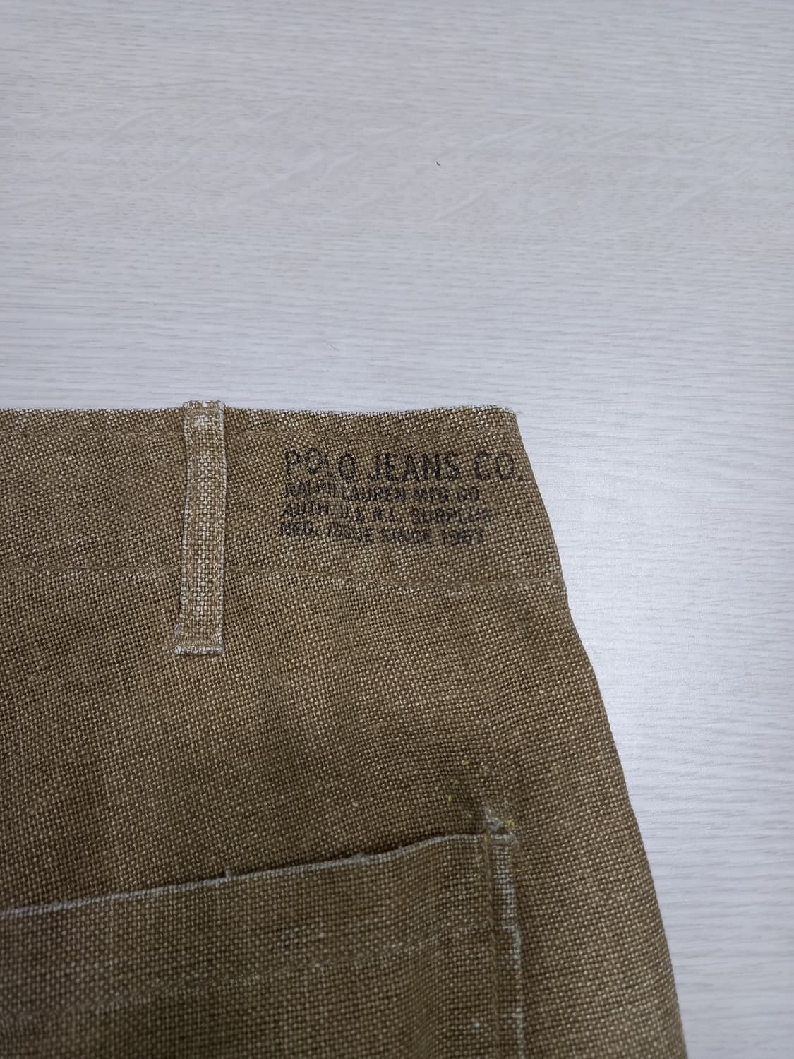 32 POLO RALPH LAUREN 린넨55% 치노 진노랑 32-247 상품이미지5