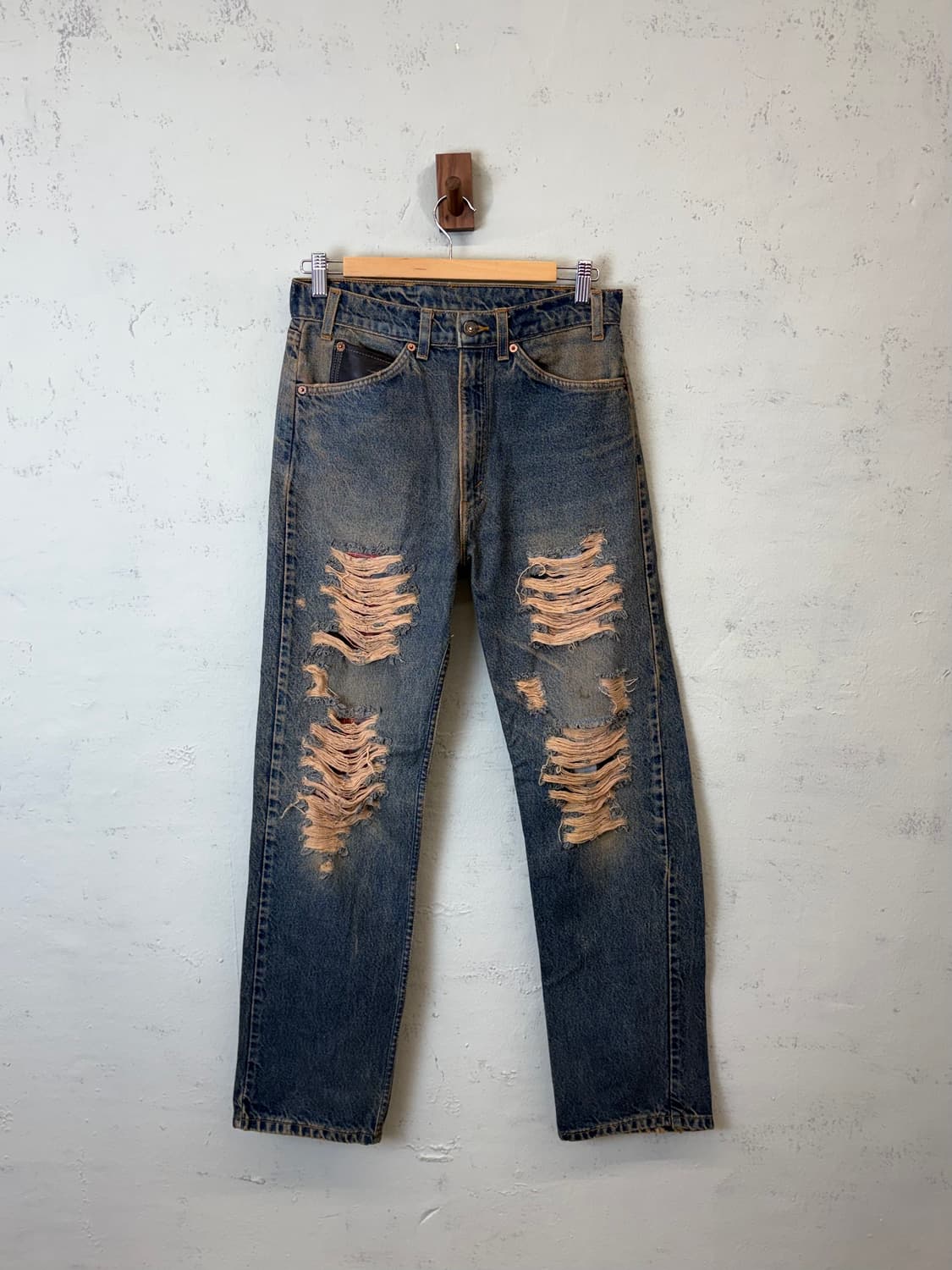 리바이스 90s 빈티지 505 커스텀 디스트레드 데님팬츠 상품이미지1