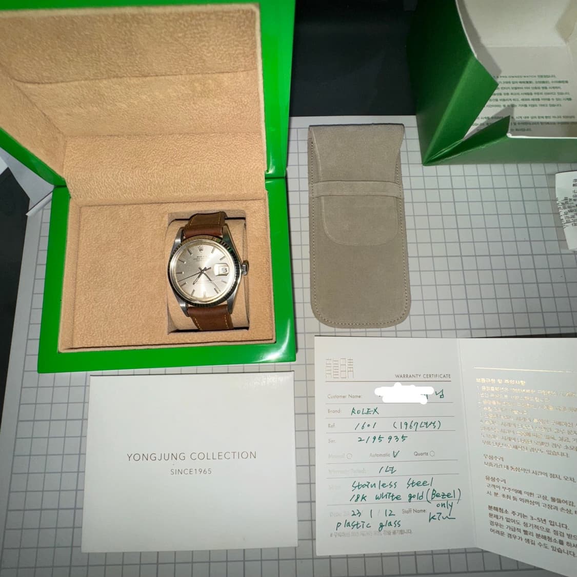 빈티지 롤렉스 1601 (1967년식) 18K white gold 상품이미지2