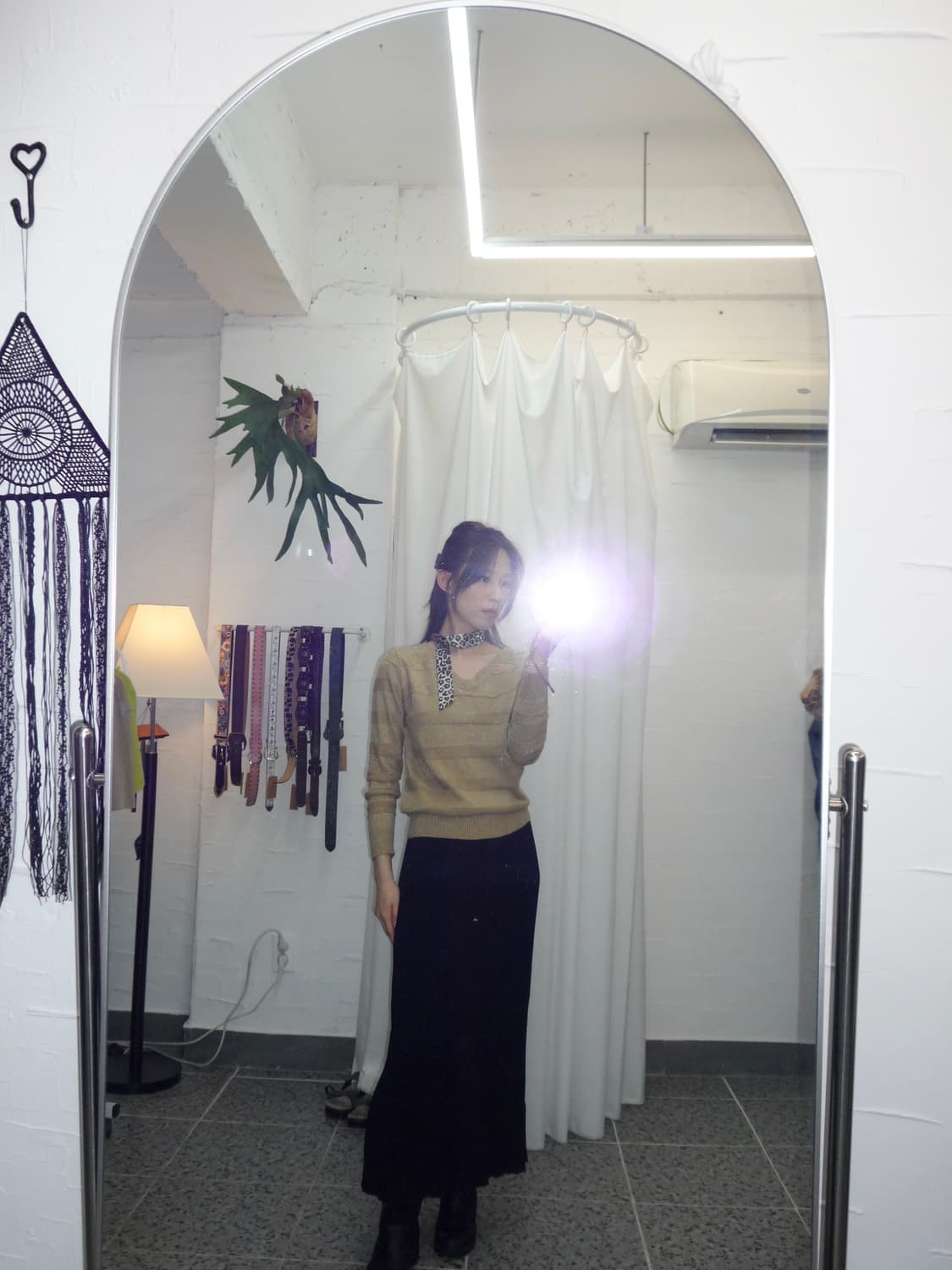 Gold perl line knit 상품이미지2