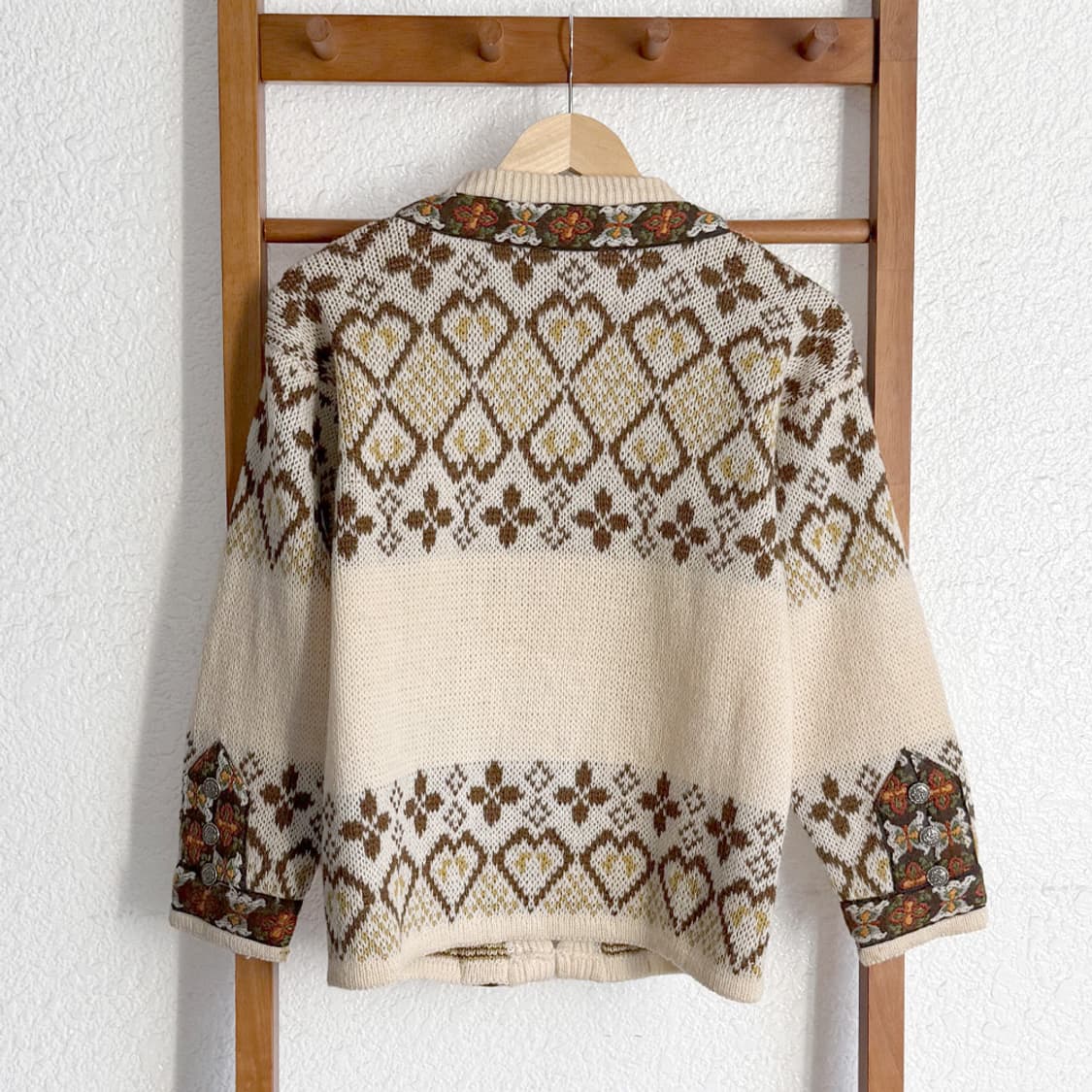Norwegian Floral Wool Cardigan 상품이미지6