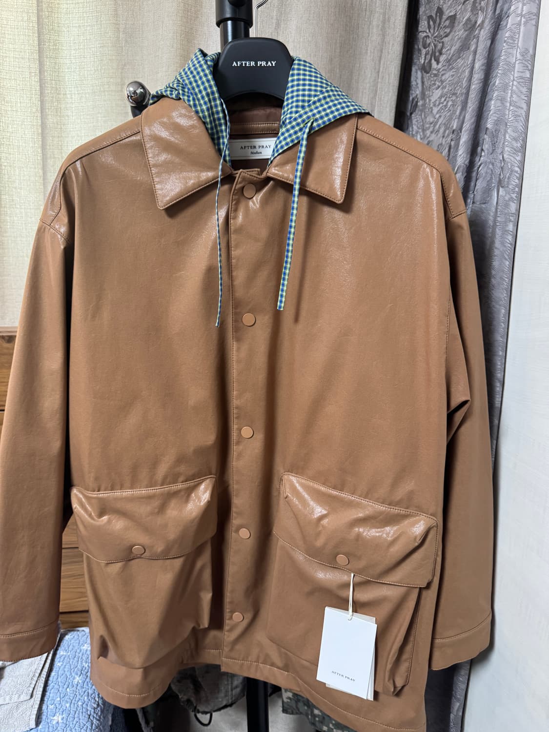 애프터프레이 코티드 후디 코트 m 상품이미지4