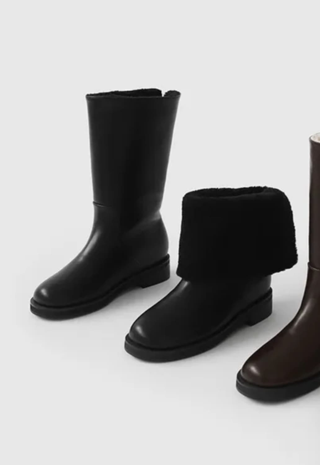 사뿐 벤도르 털안감 미들부츠 (3.5cm) 상품이미지1