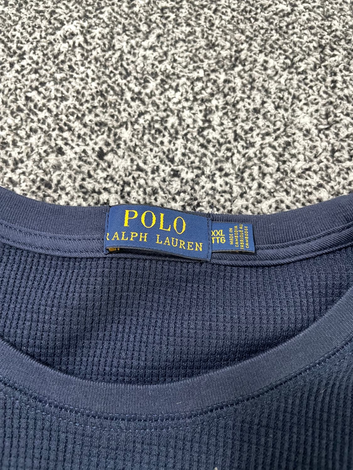 빈티지9. (새상품) 폴로랄프로렌 와플 롱슬리브 긴팔 티셔츠 네이비 상품이미지3