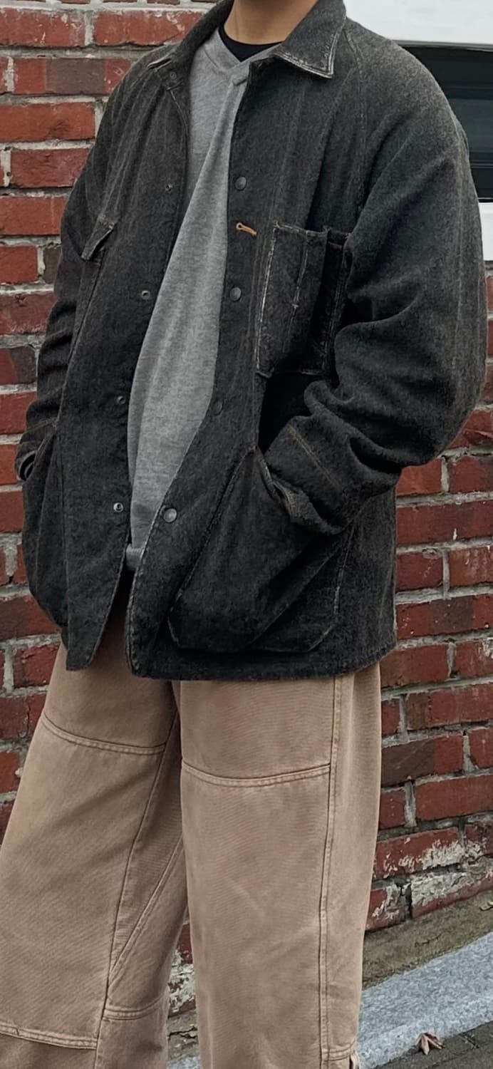 캐피탈 트윌 에이지드 울 커버올 3사이즈 상품이미지5