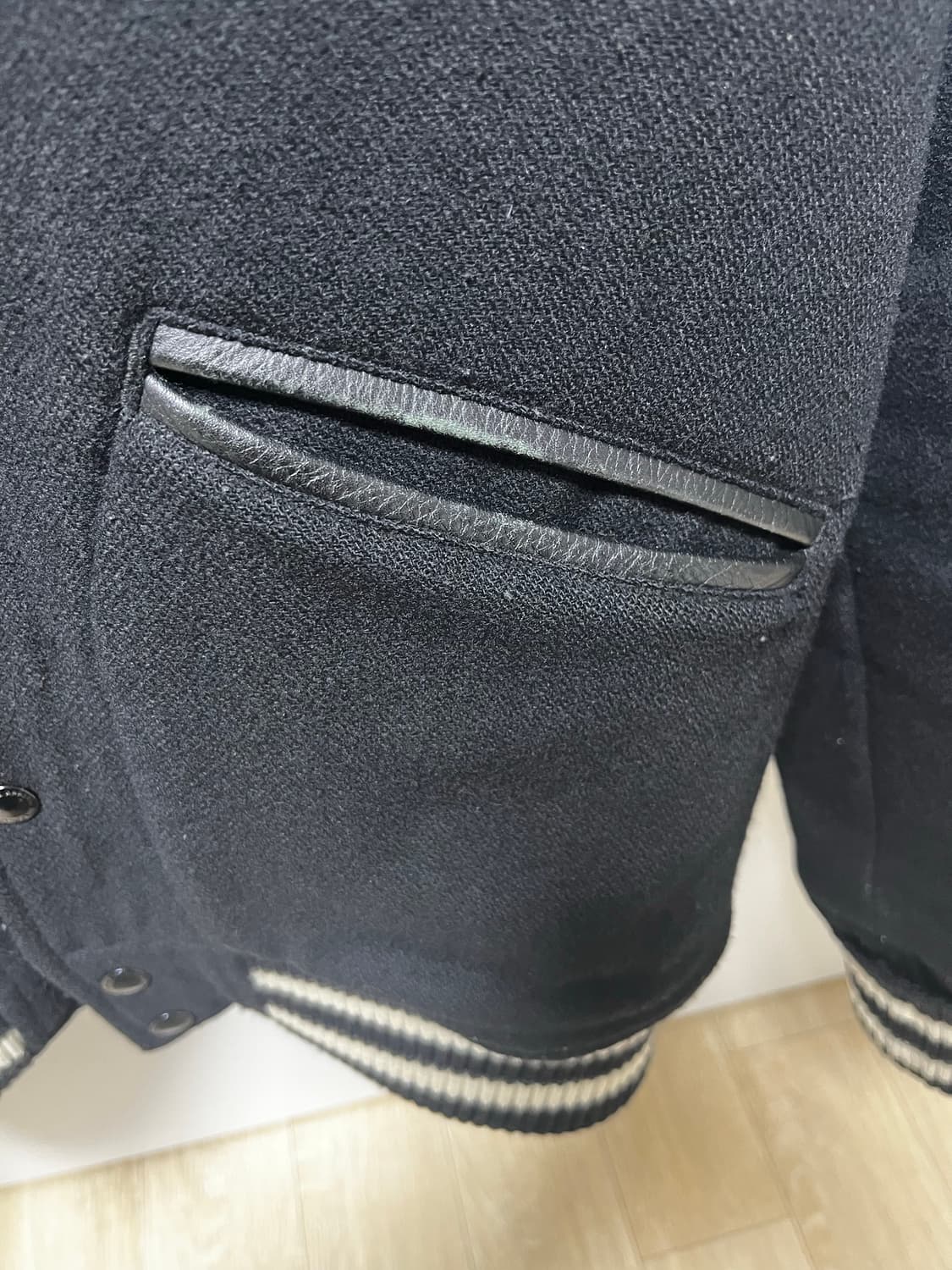 네이버후드 x 챌린저 wool varsity jacket L size 상품이미지5