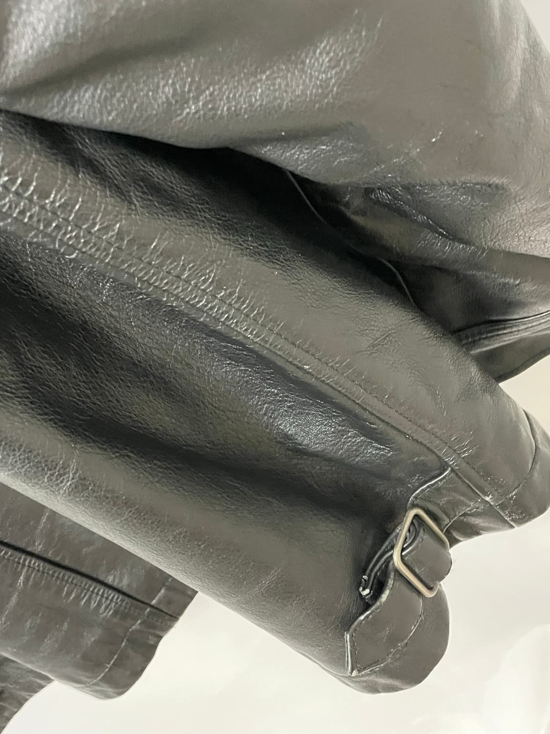 [D.O Archives] 90s 올드갭 레더 싱글라이더자켓 블랙(XL) 상품이미지6