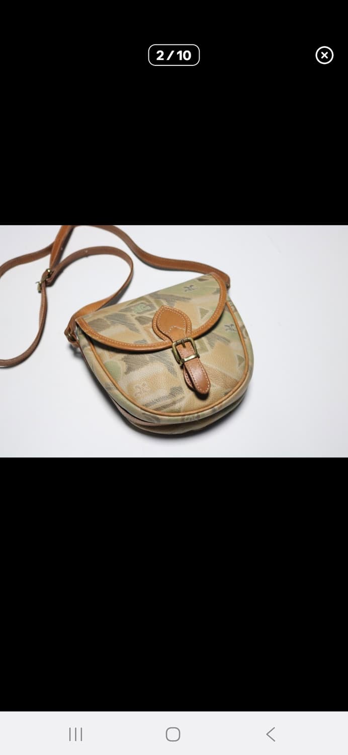 (마지막특가) Courreges 패턴 레더 크로스백 상품이미지2