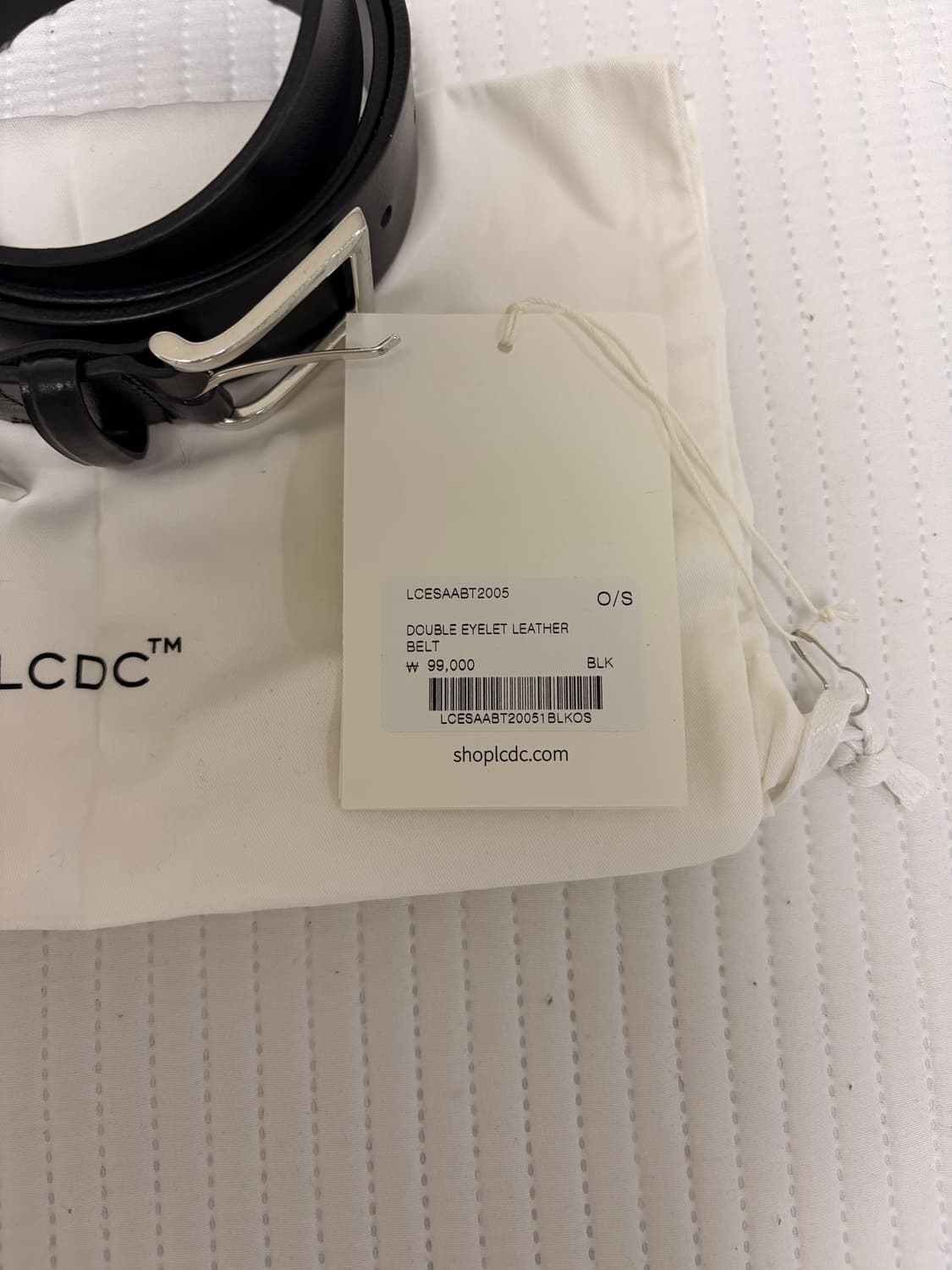 LCDC 티엠 더블 버클 레더 벨트 블랙 상품이미지5