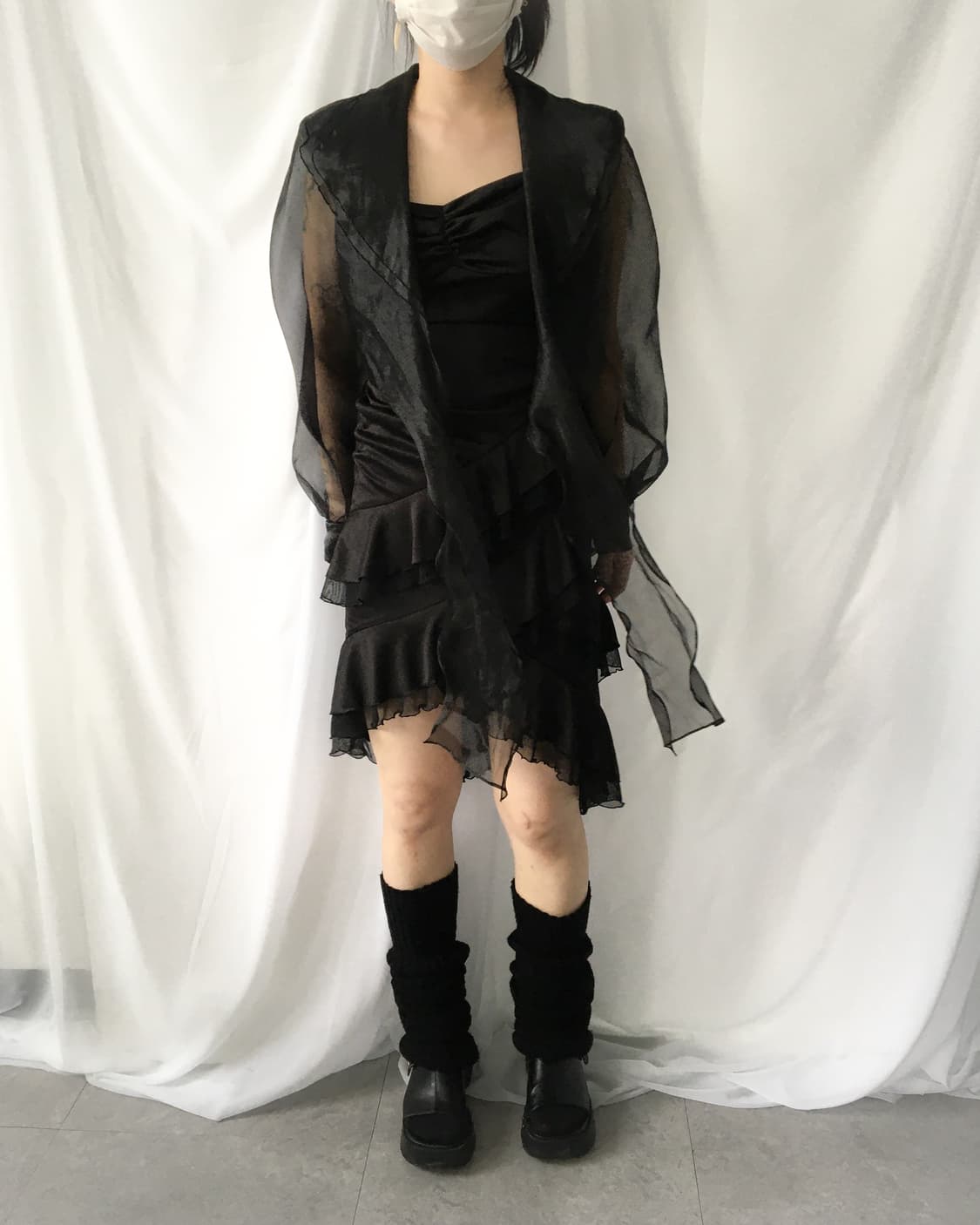 Organza tied cardigan 상품이미지5