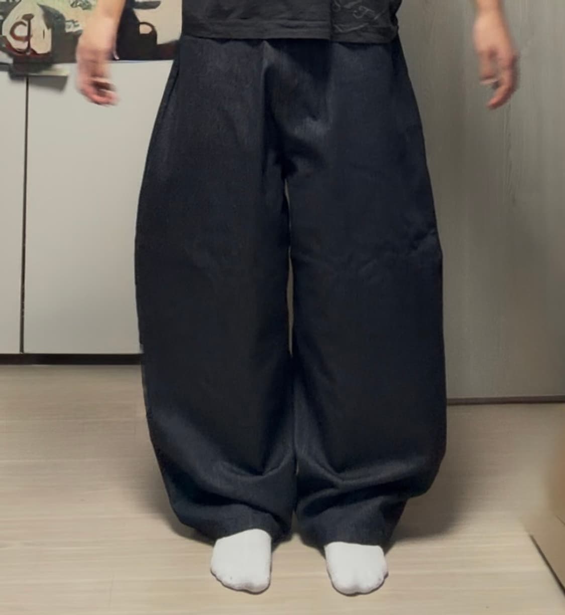 핀터 깔 벌룬핏 논페이드 인디고 생지데님 상품이미지1