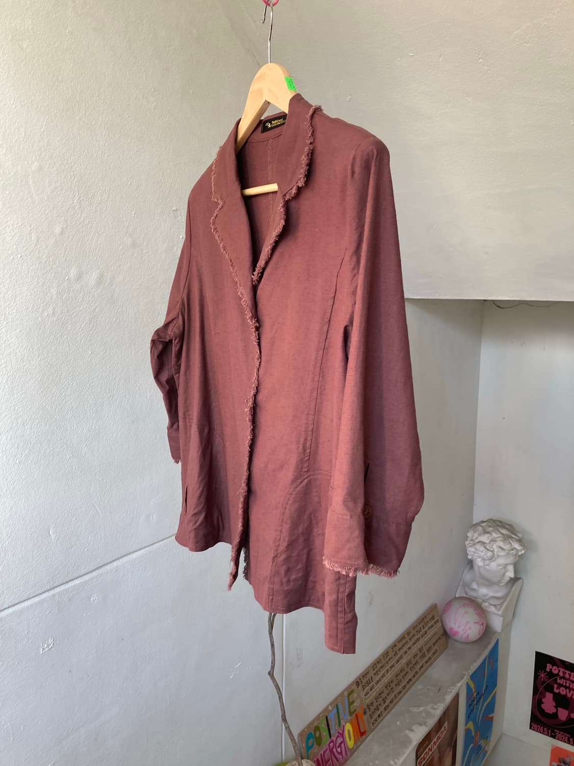 에스닉 버건디 프린지 자켓 상품이미지4