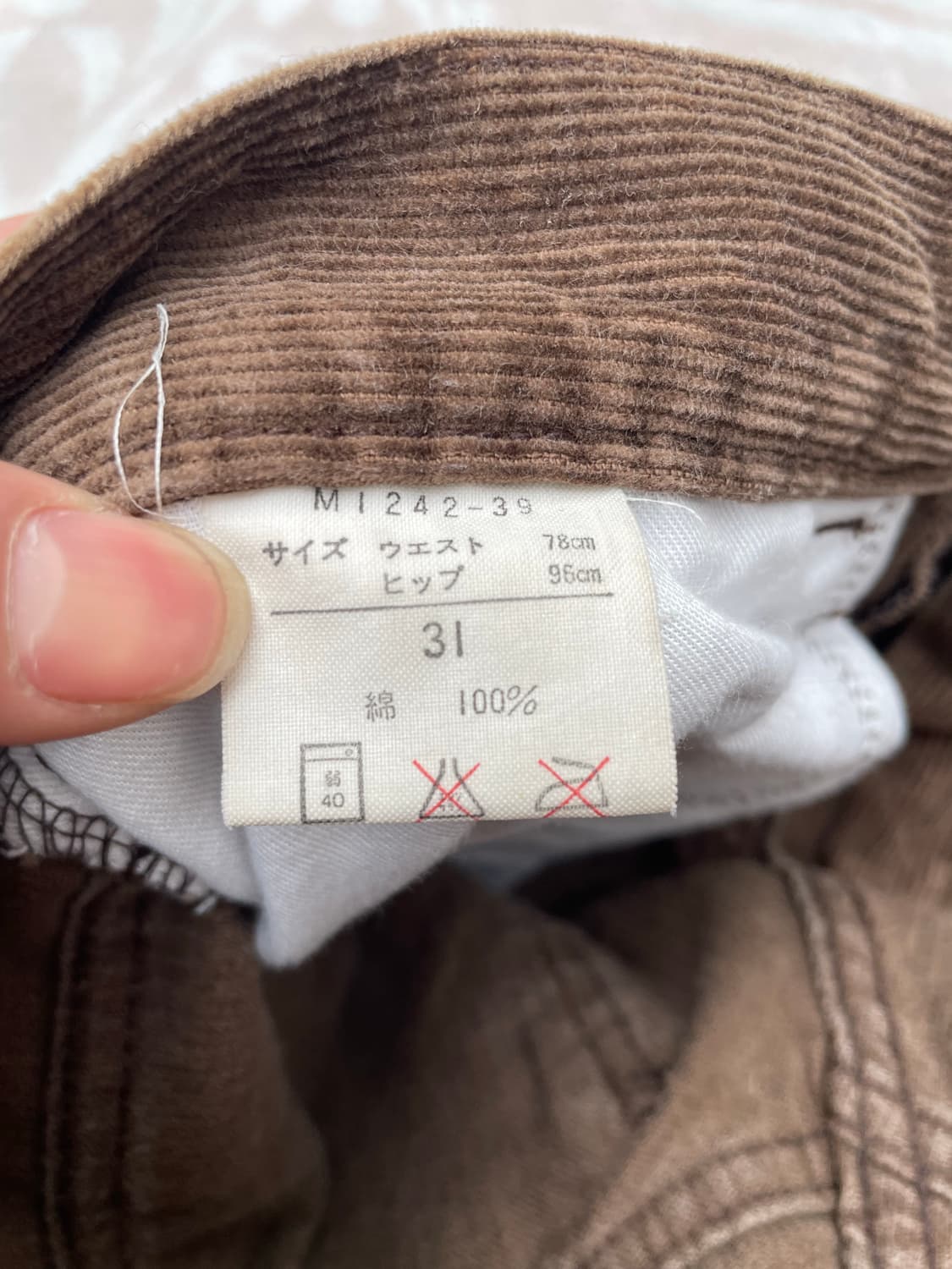 랭글러 브라운 코듀로이 웨스턴 부츠컷 상품이미지6